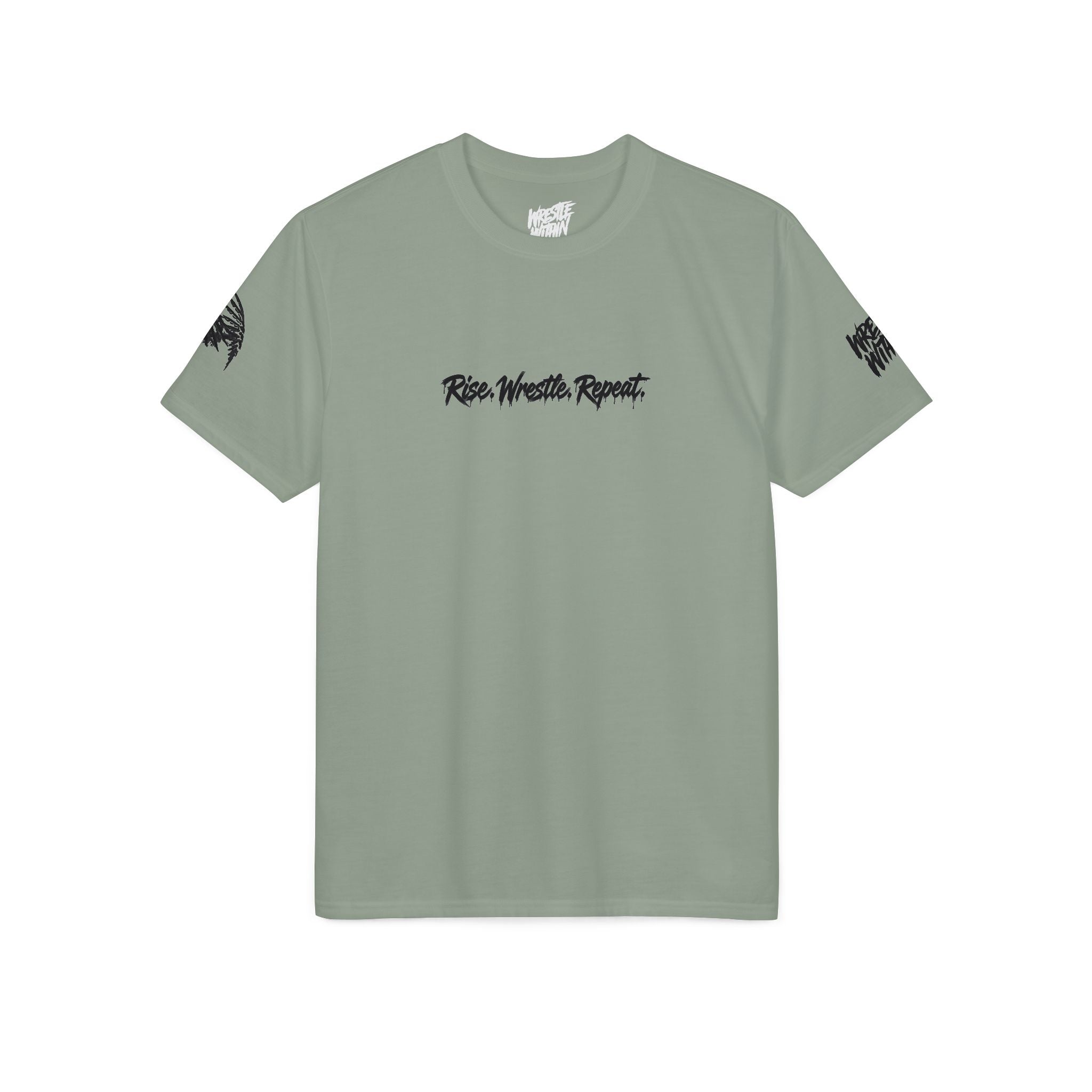Rise. Wrestle. Repeat. -  Wrestling Motivational Tee