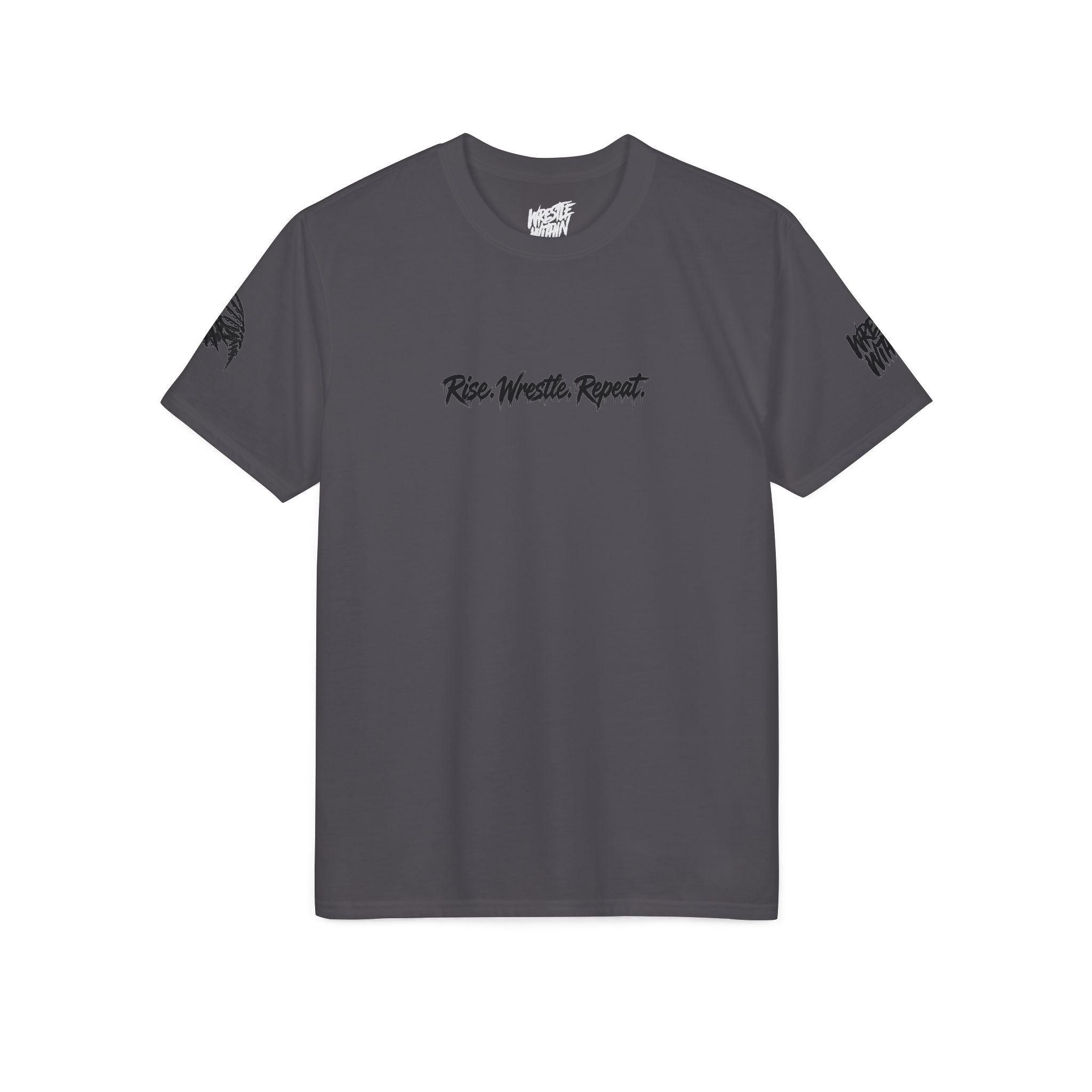 Rise. Wrestle. Repeat. -  Wrestling Motivational Tee