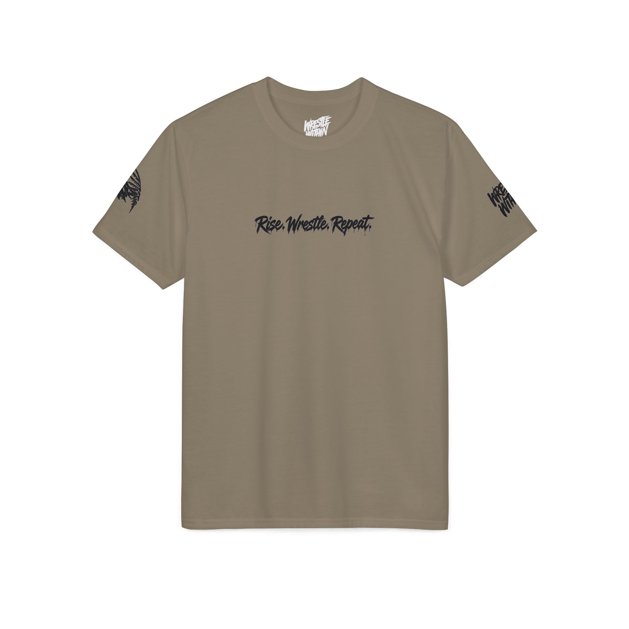 Rise. Wrestle. Repeat. -  Wrestling Motivational Tee