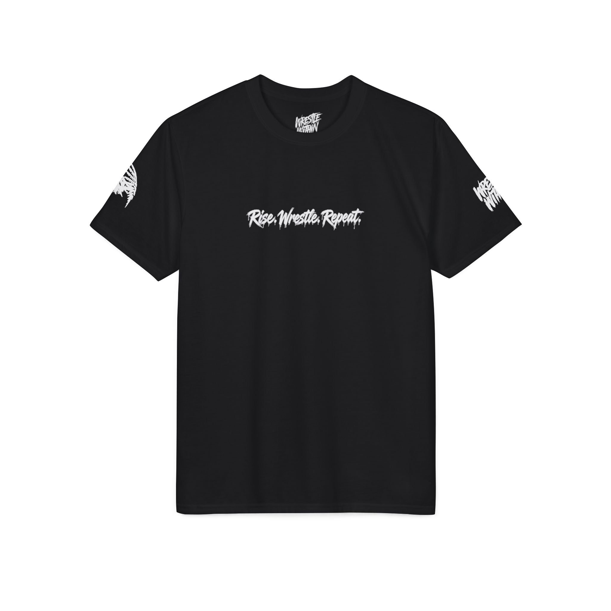 Rise. Wrestle. Repeat. -  Wrestling Motivational Tee