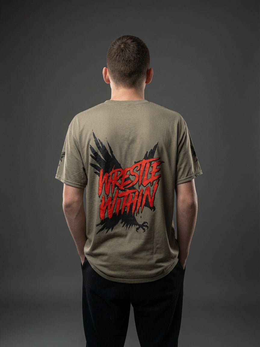 Rise. Wrestle. Repeat. -  Wrestling Motivational Tee