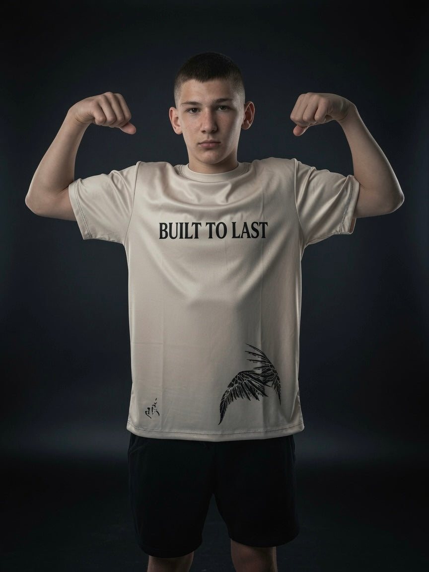 Built to Last Men's Sports Jersey – Minimal Palm Graphic Athletic Tee